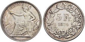 5 Franc Switzerland Silver 