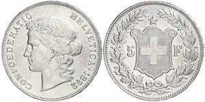 5 Franc Switzerland Silver 