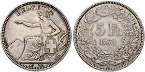 5 Franc Switzerland Silver 