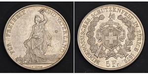 5 Franc Switzerland Silver 