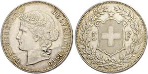 5 Franc Switzerland Silver 