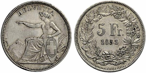 5 Franc Switzerland Silver 