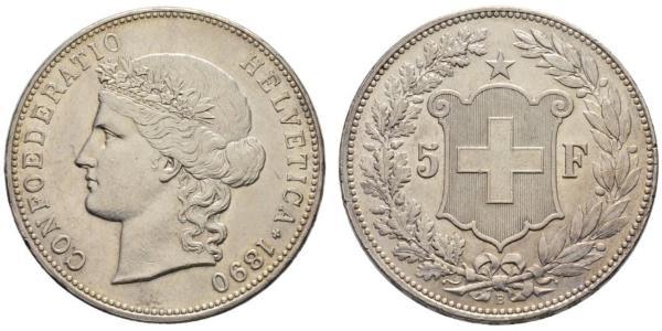 5 Franc Switzerland Silver 