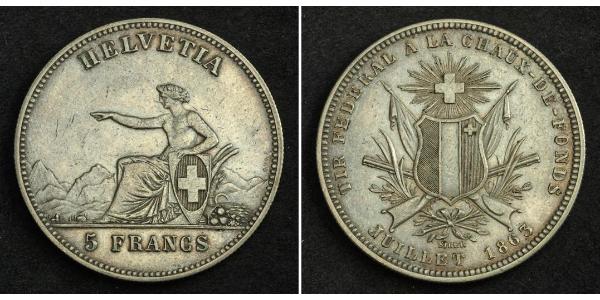 5 Franc Switzerland Silver 