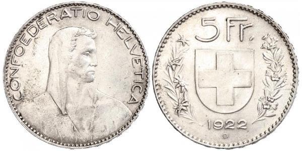 5 Franc Switzerland Silver 