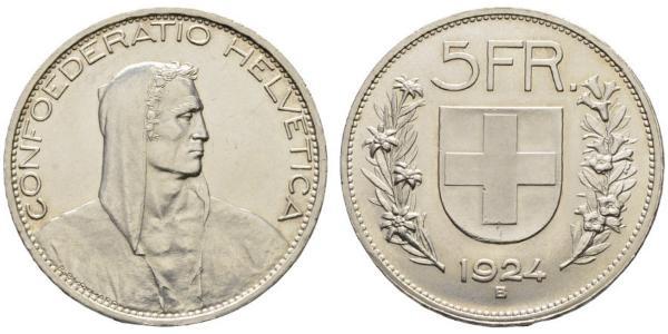 5 Franc Switzerland Silver 