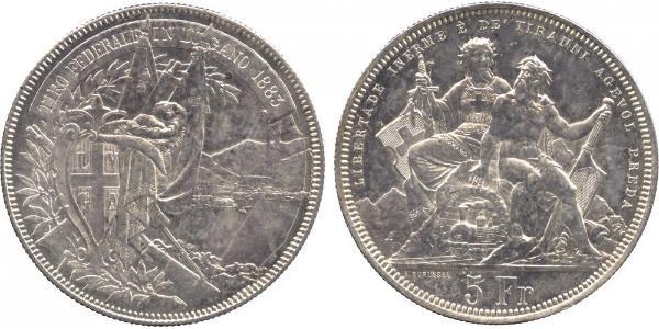 5 Franc Switzerland Silver 