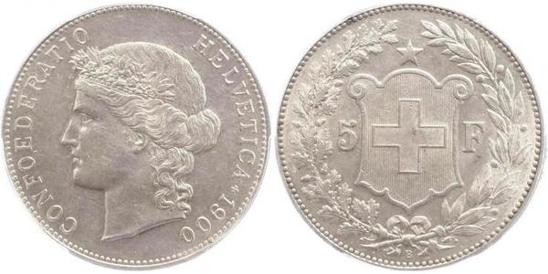 5 Franc Switzerland Silver 