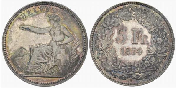 5 Franc Switzerland Silver 