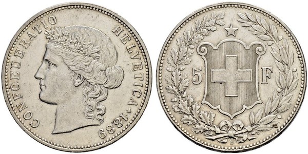 5 Franc Switzerland Silver 