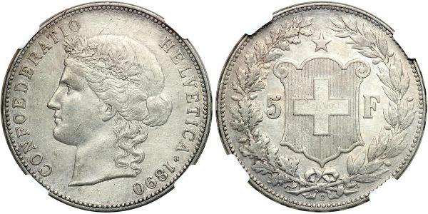 5 Franc Switzerland Silver 