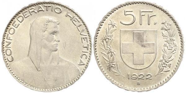 5 Franc Switzerland Silver 