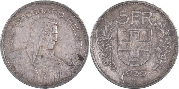 5 Franc Switzerland Silver 