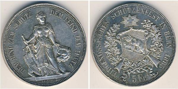 5 Franc Switzerland Silver 