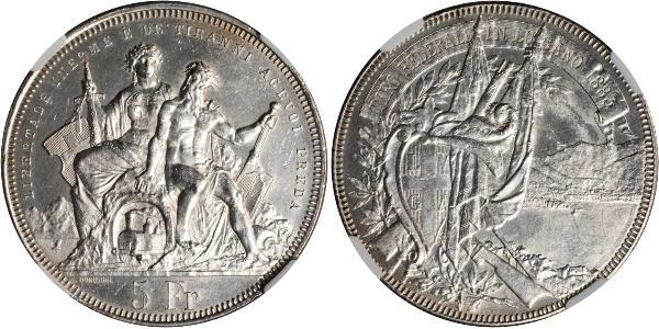 5 Franc Switzerland Silver 