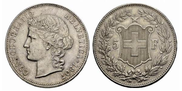 5 Franc Switzerland Silver 