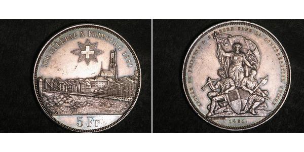 5 Franc Switzerland Silver 