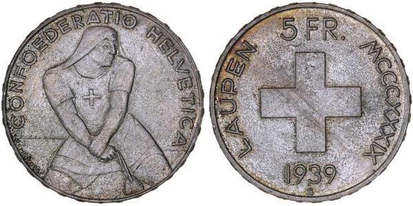 5 Franc Switzerland Silver 