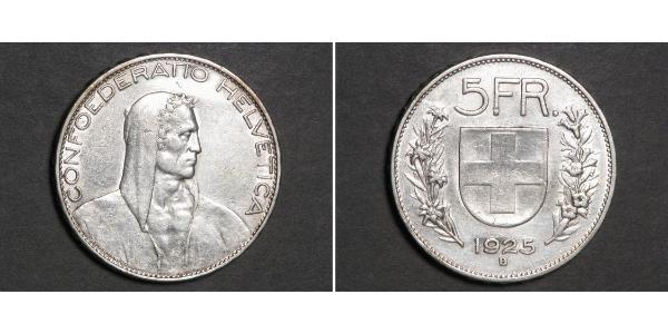 5 Franc Switzerland Silver 