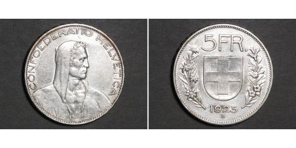 5 Franc Switzerland Silver 