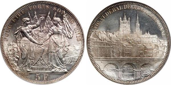 5 Franc Switzerland Silver 