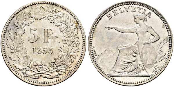 5 Franc Switzerland Silver 