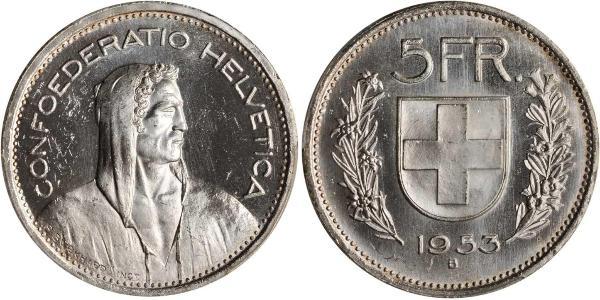 5 Franc Switzerland Silver 