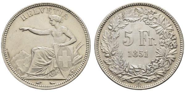 5 Franc Switzerland Silver 