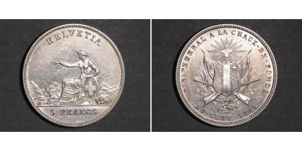 5 Franc Switzerland Silver 