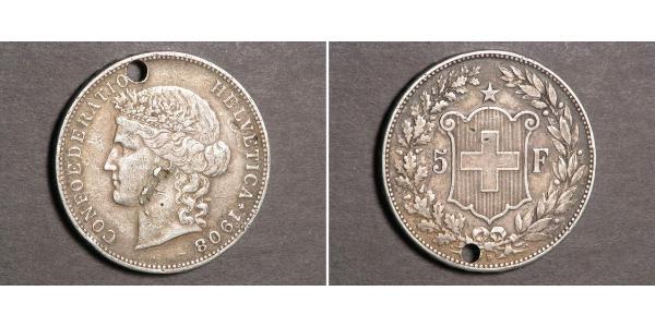 5 Franc Switzerland Silver 