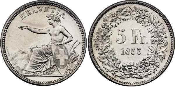 5 Franc Switzerland Silver 