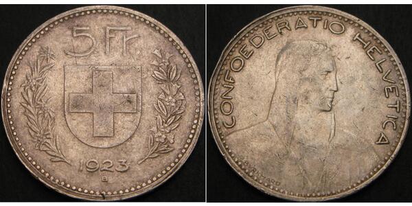 5 Franc Switzerland Silver 