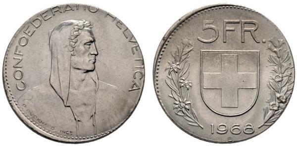 5 Franc Switzerland Silver 