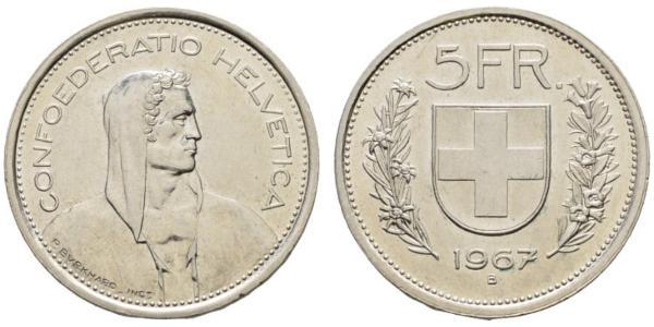 5 Franc Switzerland Silver 