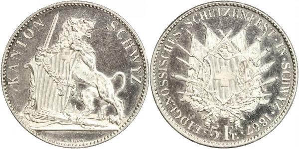 5 Franc Switzerland Silver 