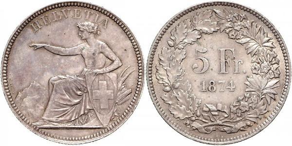 5 Franc Switzerland Silver 
