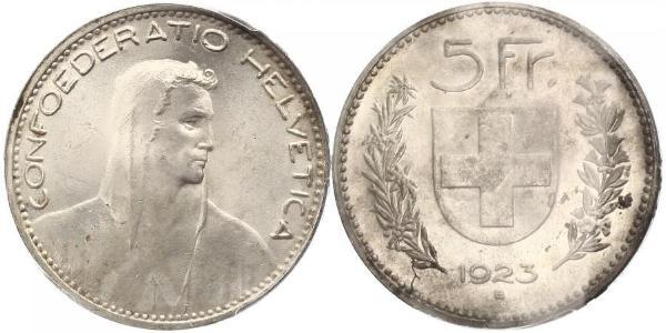 5 Franc Switzerland Silver 