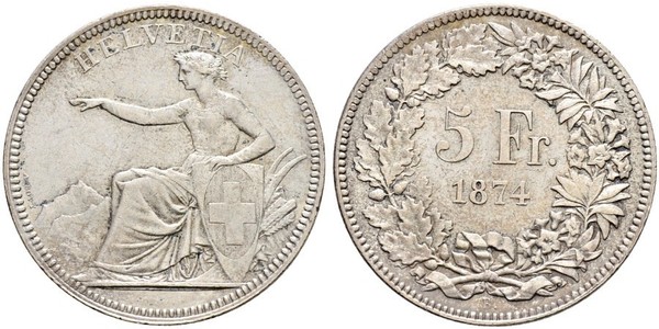 5 Franc Switzerland Silver 