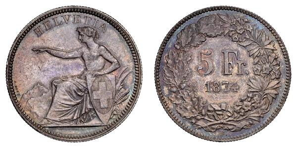 5 Franc Switzerland Silver 