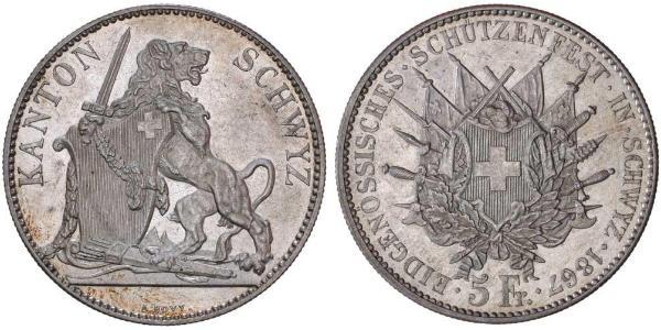 5 Franc Switzerland Silver 