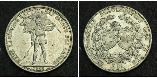5 Franc Switzerland Silver 
