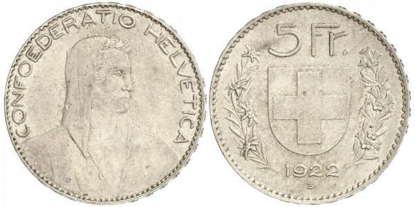 5 Franc Switzerland Silver 
