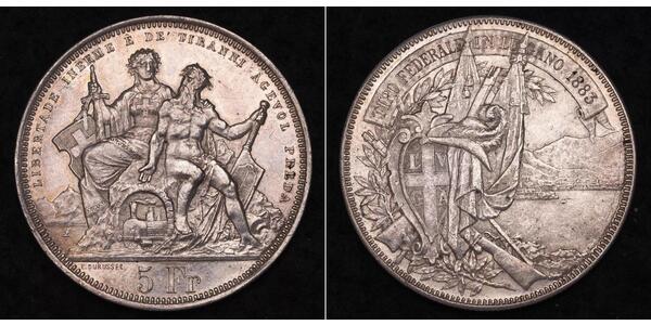 5 Franc Switzerland Silver 