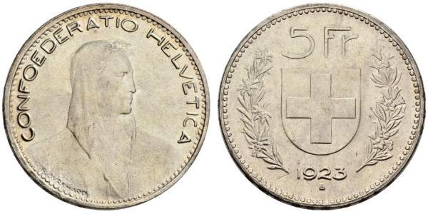 5 Franc Switzerland Silver 