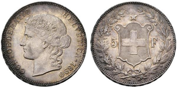 5 Franc Switzerland Silver 