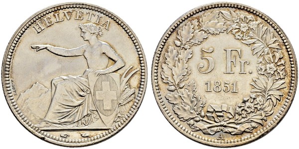 5 Franc Switzerland Silver 