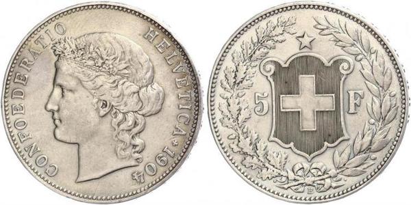 5 Franc Switzerland Silver 