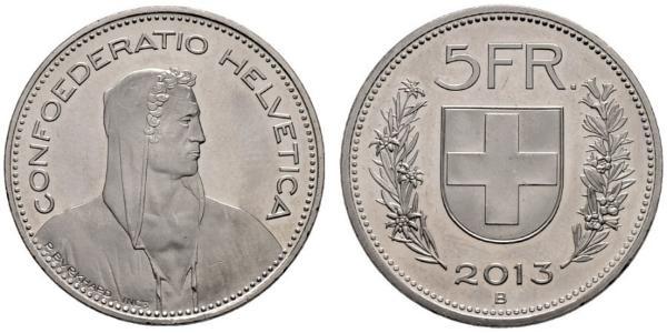 5 Franc Switzerland Silver 