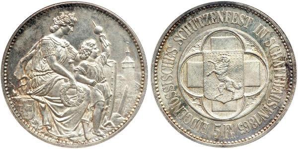 5 Franc Switzerland Silver 