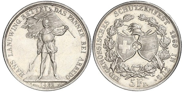 5 Franc Switzerland Silver 